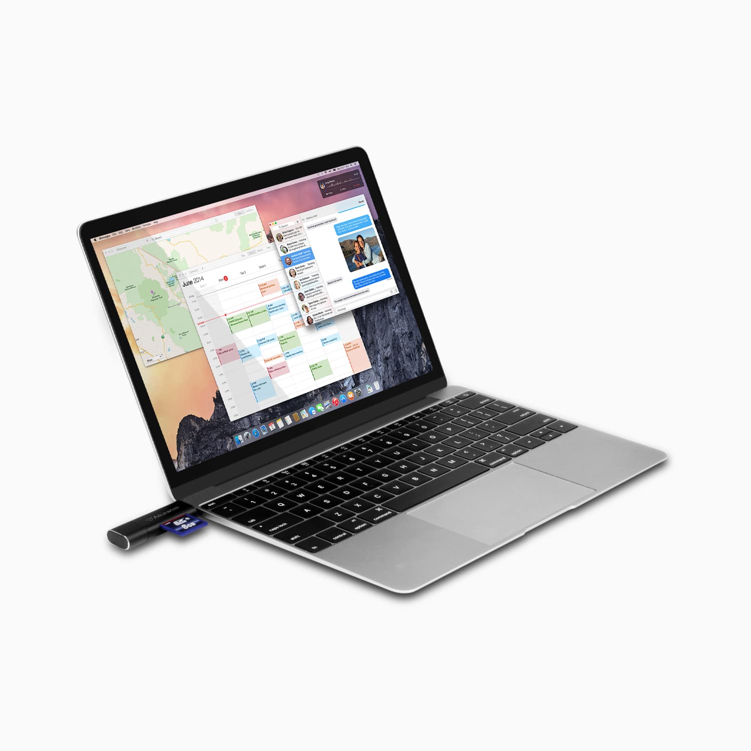 Aluratek SD Micro Card Reader viewer-Laptop