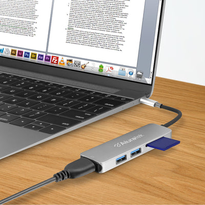 Aluratek USB type-C hub card reader laptop