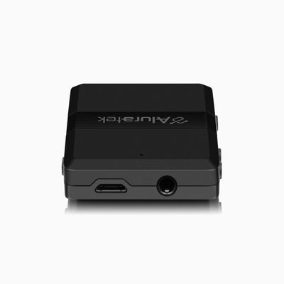 aluratek Bluetooth audio receiver transmitter with detached cable front ports