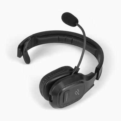 aluratek Bluetooth wireless headset noise-cancellation boom mic angle