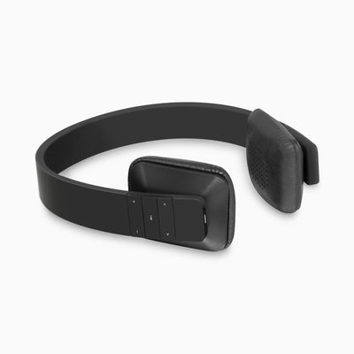 aluratek Bluetooth wireless stereo headphones black angle