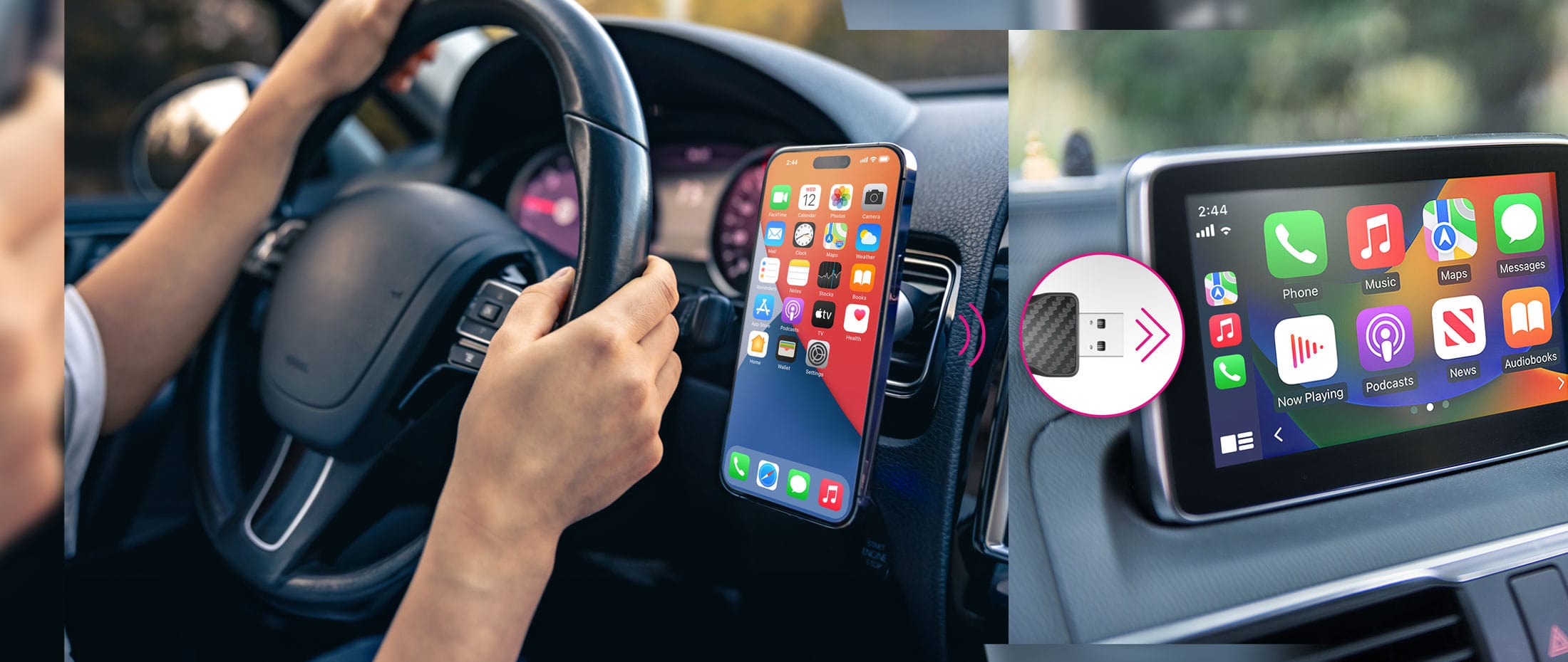 Wireless CarPlay Android Auto Adapter | Combo USB – Aluratek