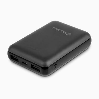 Aluratek portable 10k power bank angle