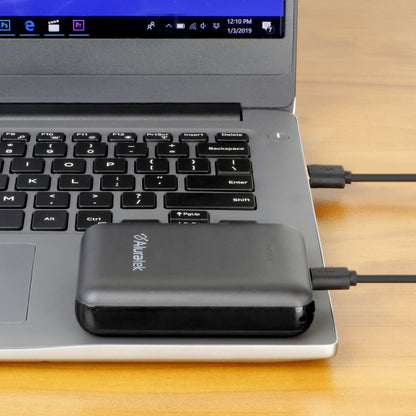 Aluratek portable 10k power bank charging