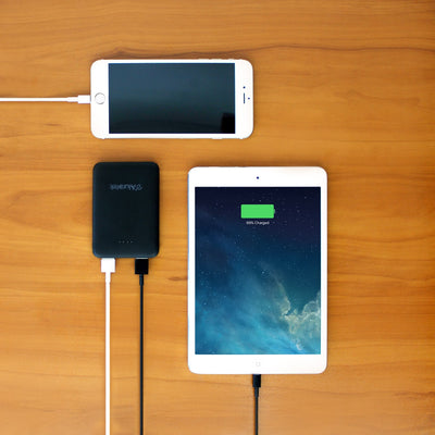 Aluratek portable 10k power bank multiple devices
