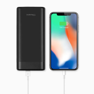 Aluratek portable 20k power bank 65W PD viewer charging phone