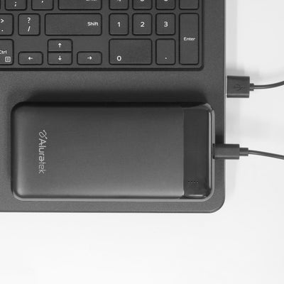 aluratek portable 20k power bank Qualcomm charging