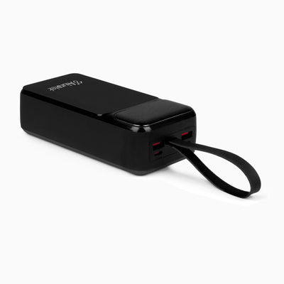 Aluratek portable 30k power bank 65W viewer hero black