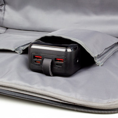 Aluratek portable 30k power bank 65W viewer lifestyle compact black