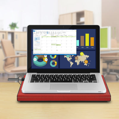 Aluratek Slim USB Laptop Cooling Pad Front Lifestyle