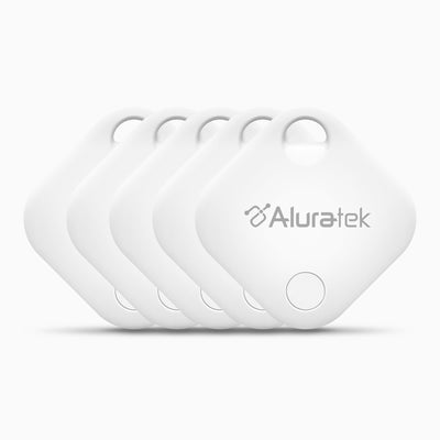 aluratek track tag location tracker for ios front 5-pack