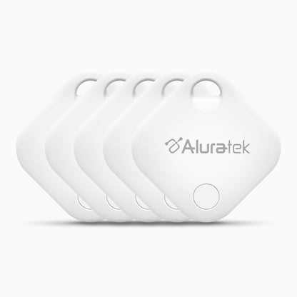 aluratek track tag location tracker for ios front 5-pack