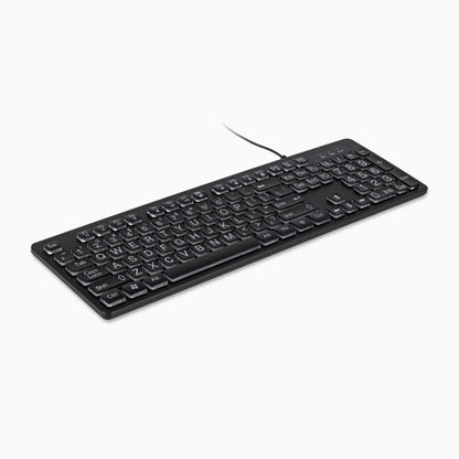 Large Print Tri-color LED Backlight Illuminated Keyboard