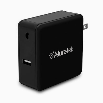 aluratek universal 65W power adapter front angle