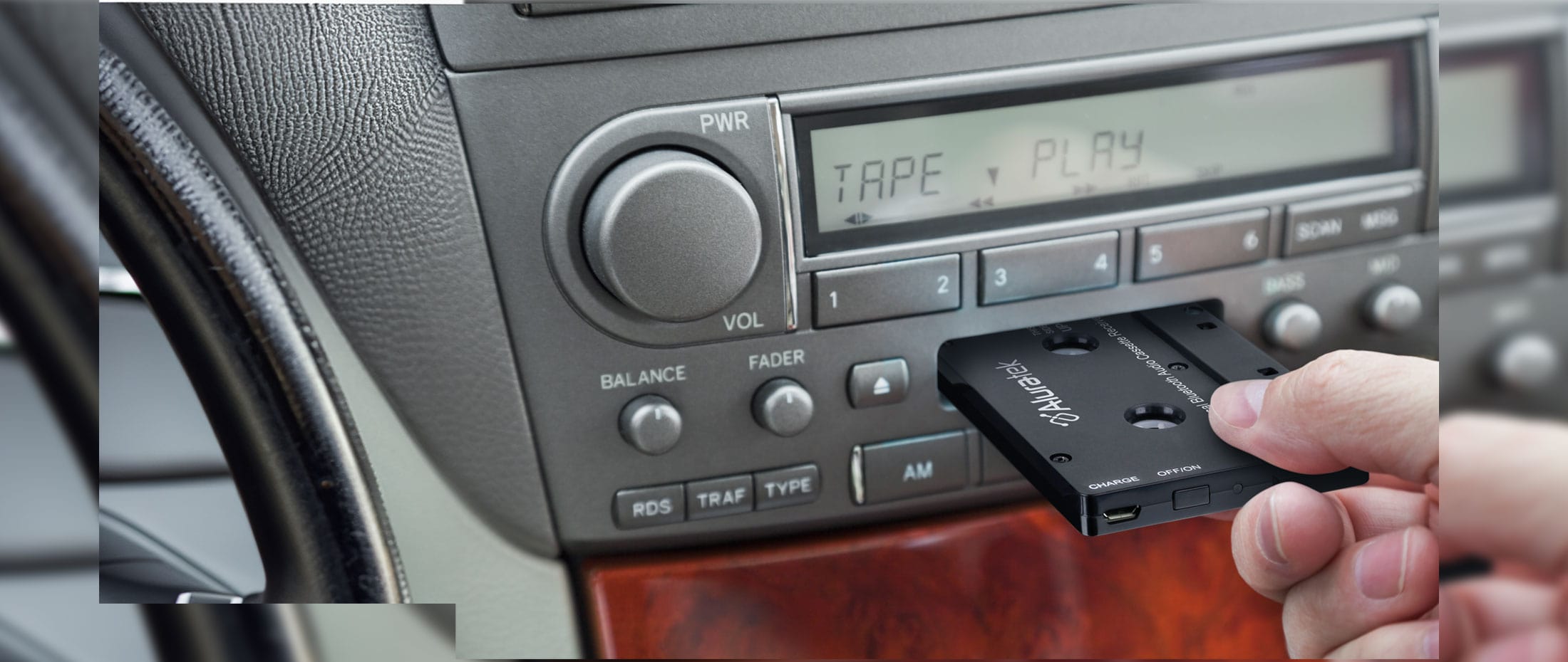 aluratek universal bluetooth audio cassette receiver audio streamingr