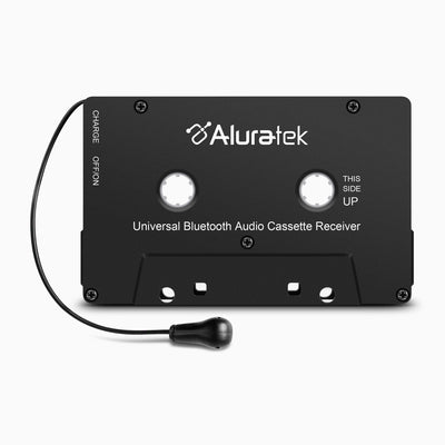 aluratek universal Bluetooth audio cassette receiver with microphone front