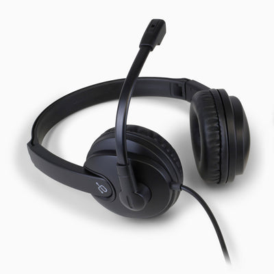 Aluratek Wired USB Stereo Headset Noise Cancelling Mic Side Angle