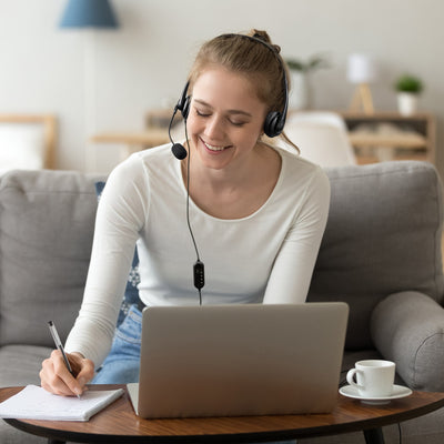 Aluratek Wired USB Stereo Headset Noise Reducing Mic Lifestyle