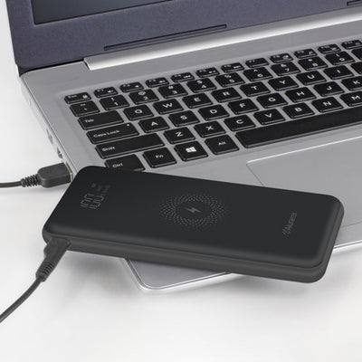 aluratek wireless charging 10k power bank type-C charging Laptop