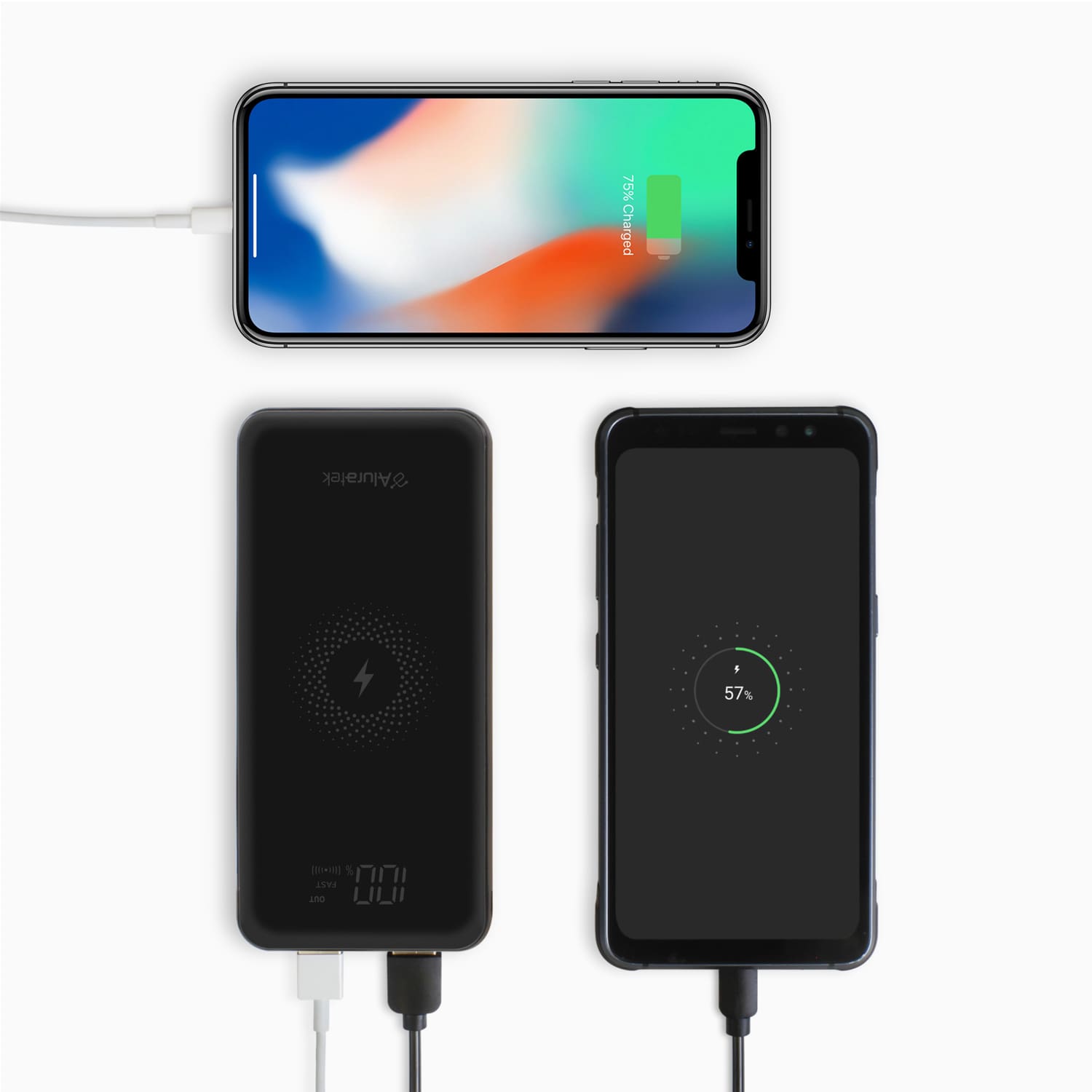 10,000mAh Wireless Charging Power Bank w/Type-C PD 2.0, QC 3.0 Quick Charging and Wireless Charger