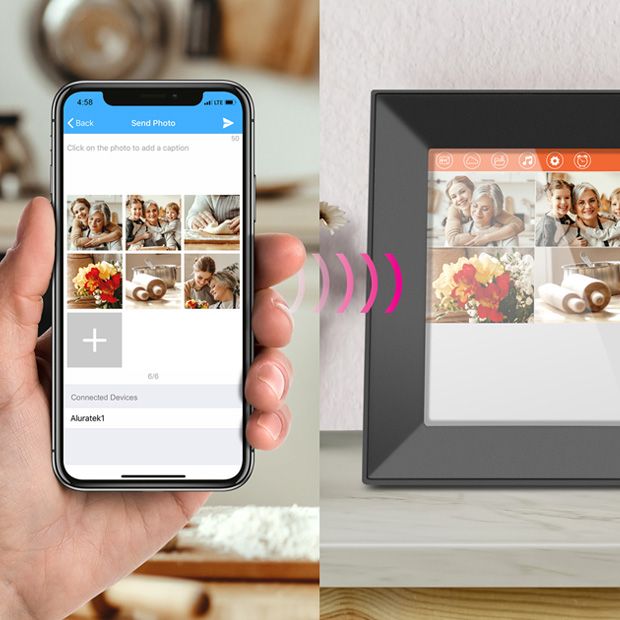WiFi Touchscreen Digital Photo Frames Aluratek