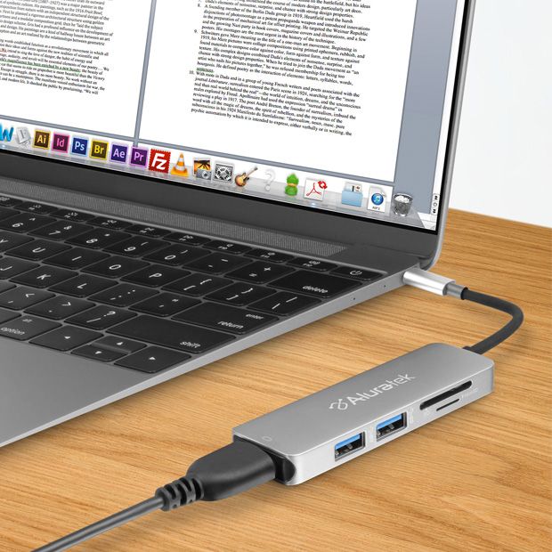 Multimedia Hub USB-C Hub with HDMI and Dual Card Reader Slots